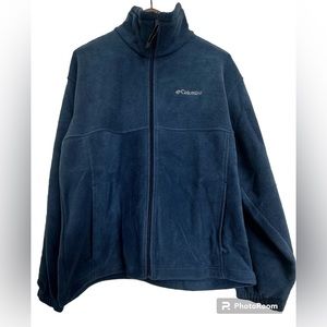 Columbia Blue Fleece Zip Up Jacket Men's Large